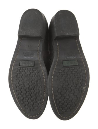 Golden Goose Leather Braided Accents Moto Boots