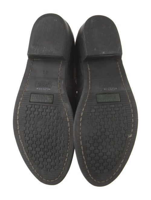 Golden Goose Leather Braided Accents Moto Boots