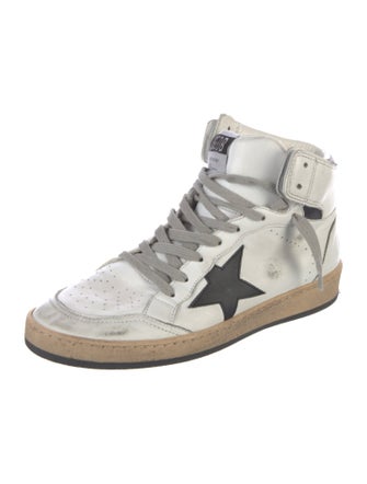 Golden Goose Leather Distressed Accents Sneakers