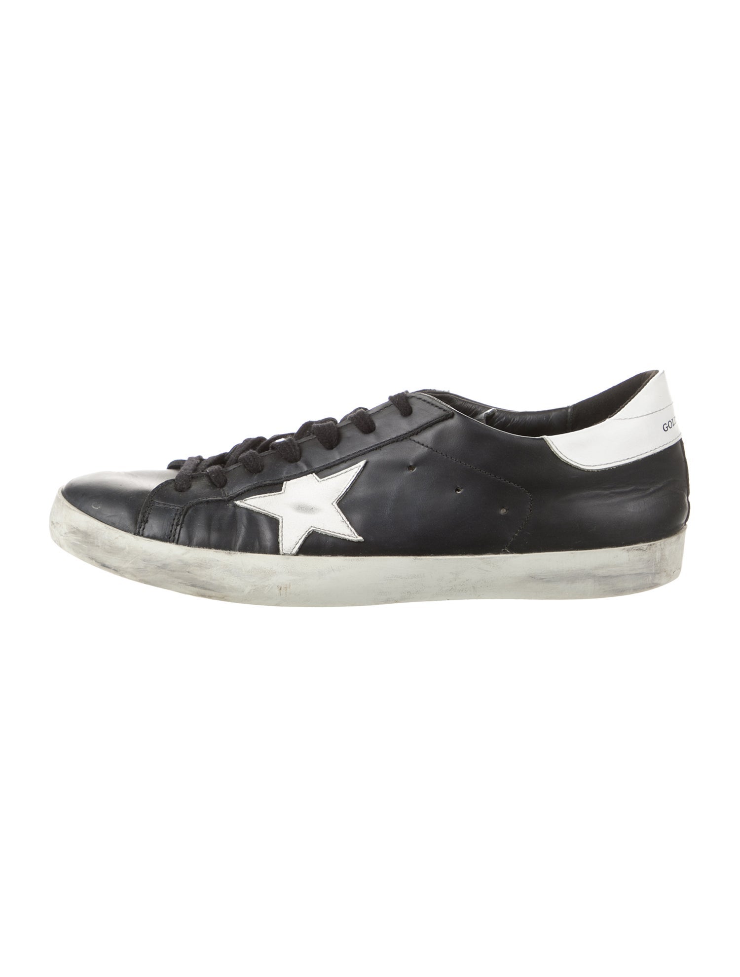 Golden Goose Leather Graphic Print Sneakers