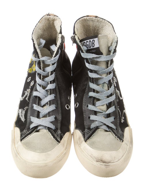 Golden Goose Canvas Colorblock Pattern Sneakers