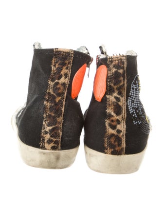 Golden Goose Canvas Colorblock Pattern Sneakers