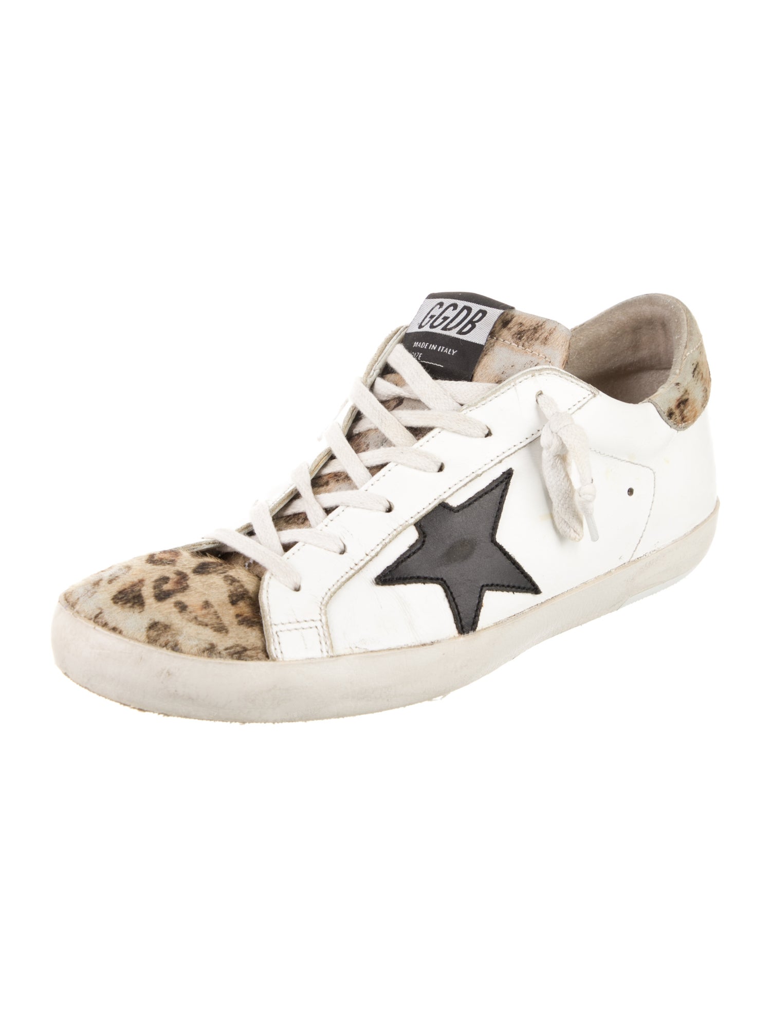 Golden Goose Ponyhair Animal Print Sneakers