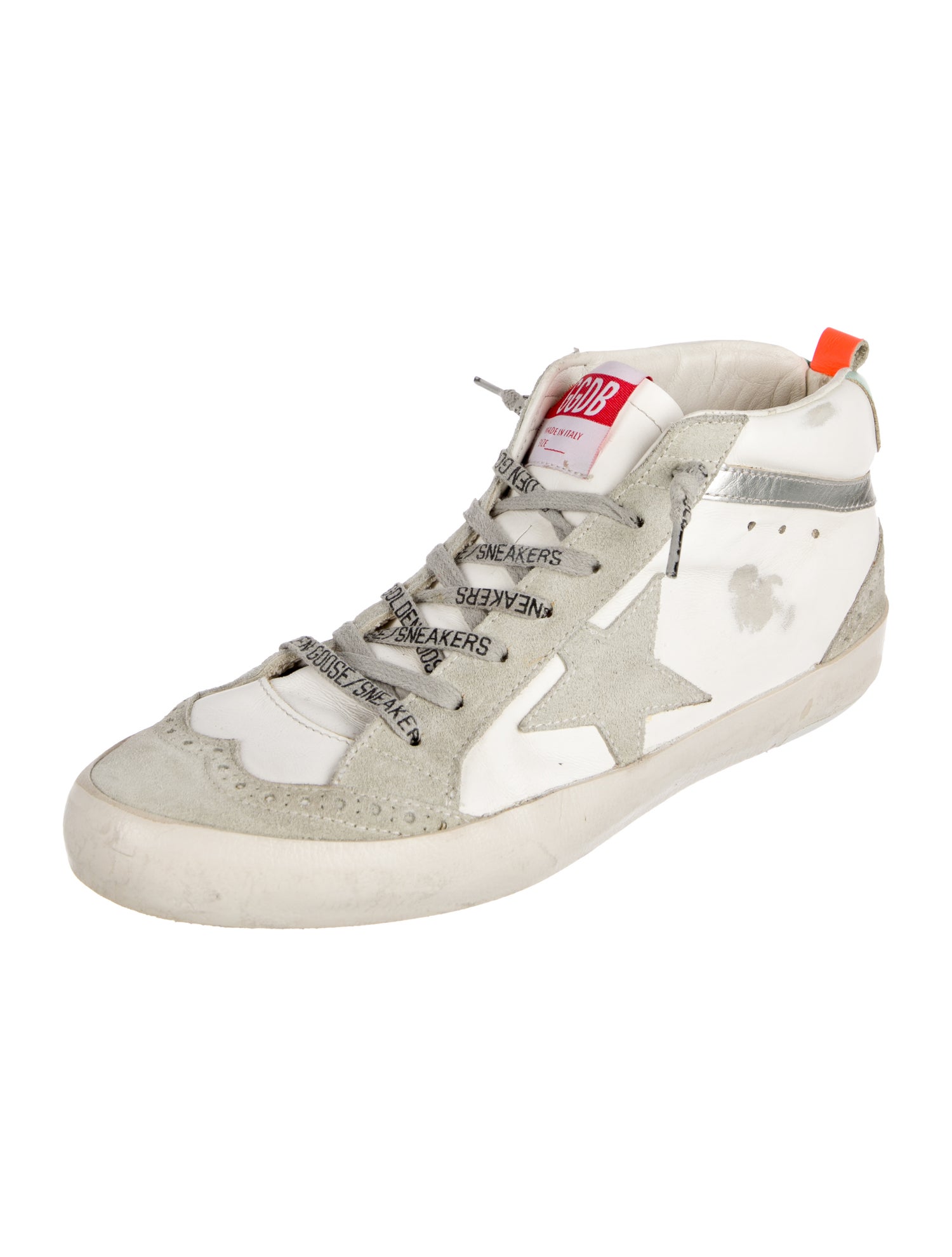Golden Goose Leather Printed Sneakers