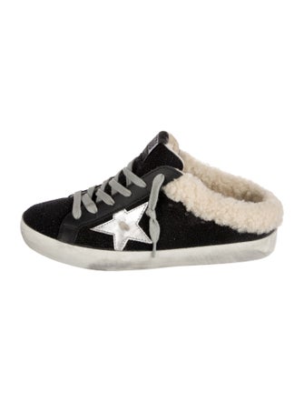 Golden Goose Glitter Distressed Accents Mules