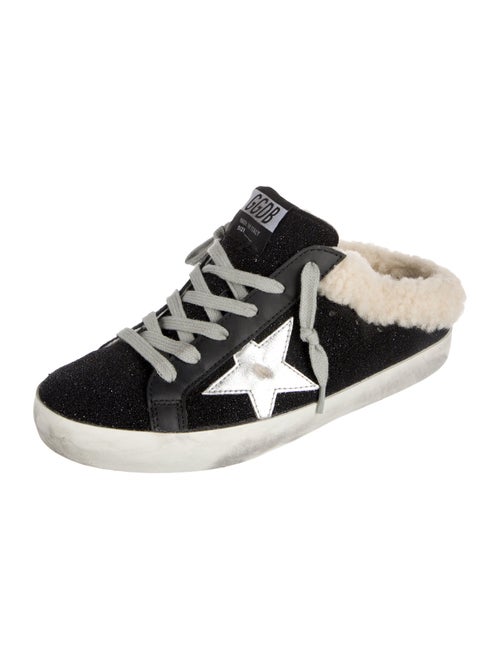 Golden Goose Glitter Distressed Accents Mules