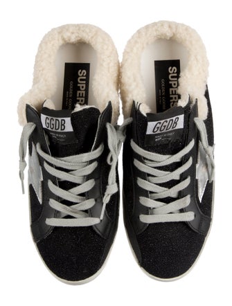 Golden Goose Glitter Distressed Accents Mules