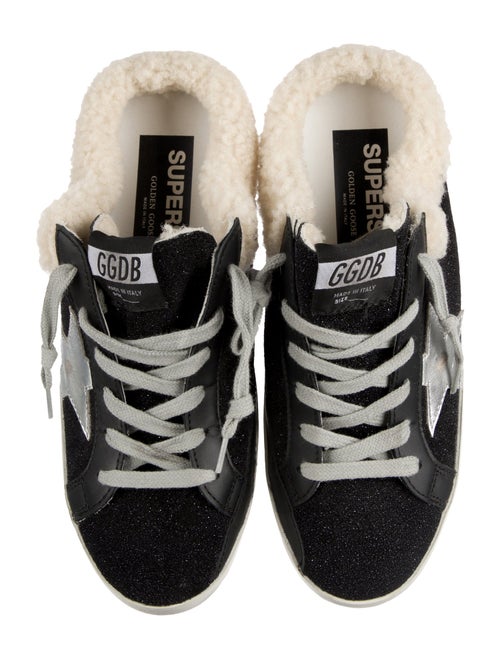 Golden Goose Glitter Distressed Accents Mules