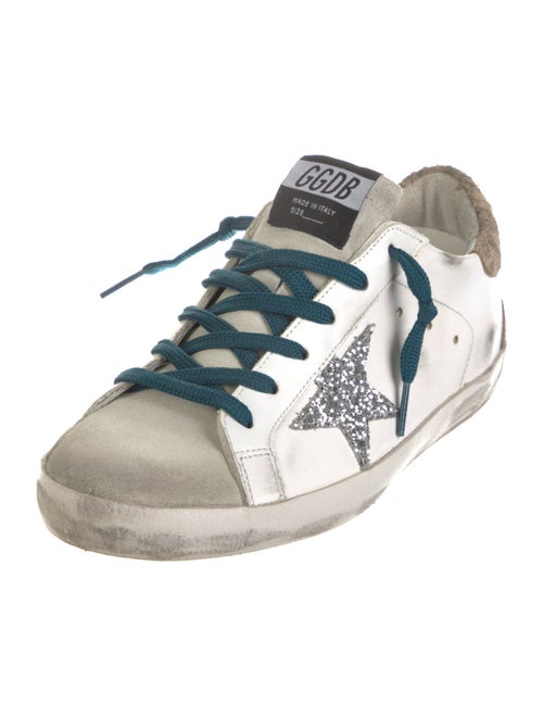 Golden Goose Leather Colorblock Pattern Sneakers