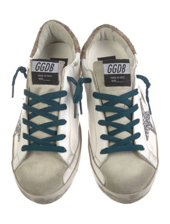 Golden Goose Leather Colorblock Pattern Sneakers