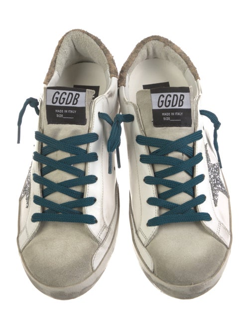 Golden Goose Leather Colorblock Pattern Sneakers