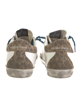 Golden Goose Leather Colorblock Pattern Sneakers