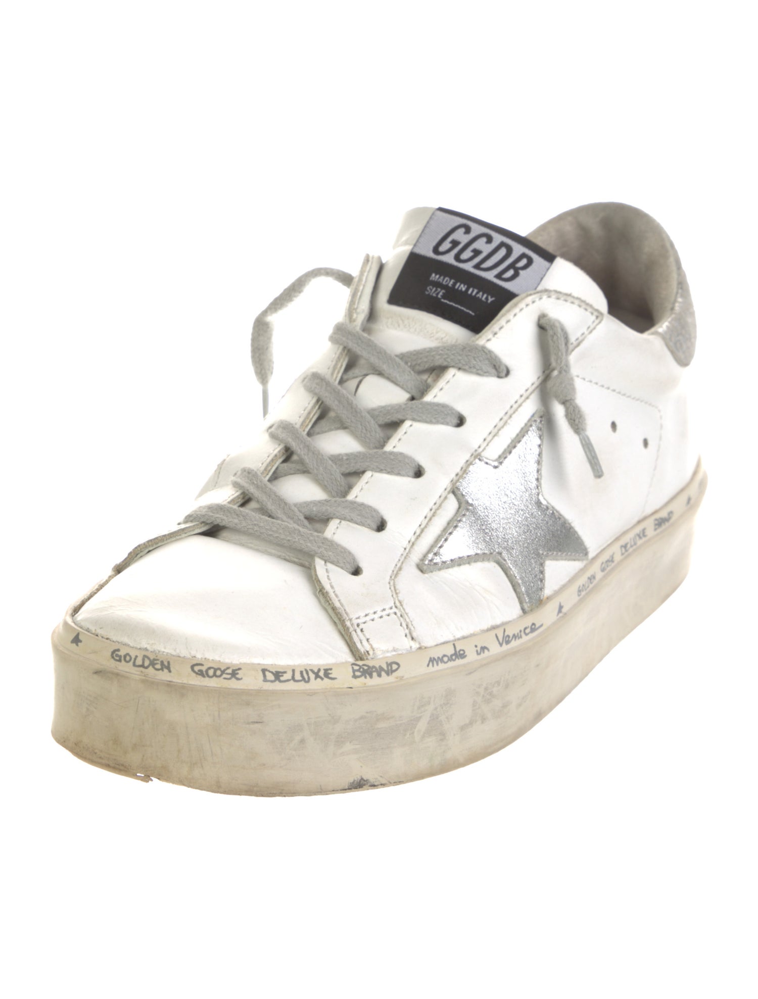 Golden Goose Leather Distressed Accents Sneakers