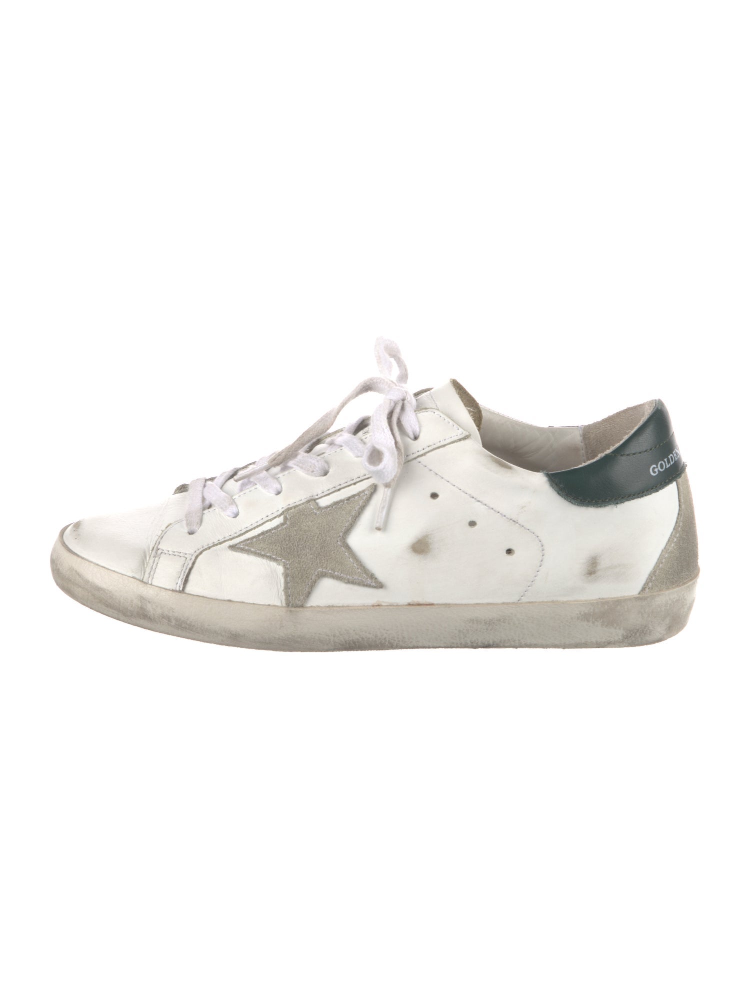 Golden Goose Leather Distressed Accents Sneakers