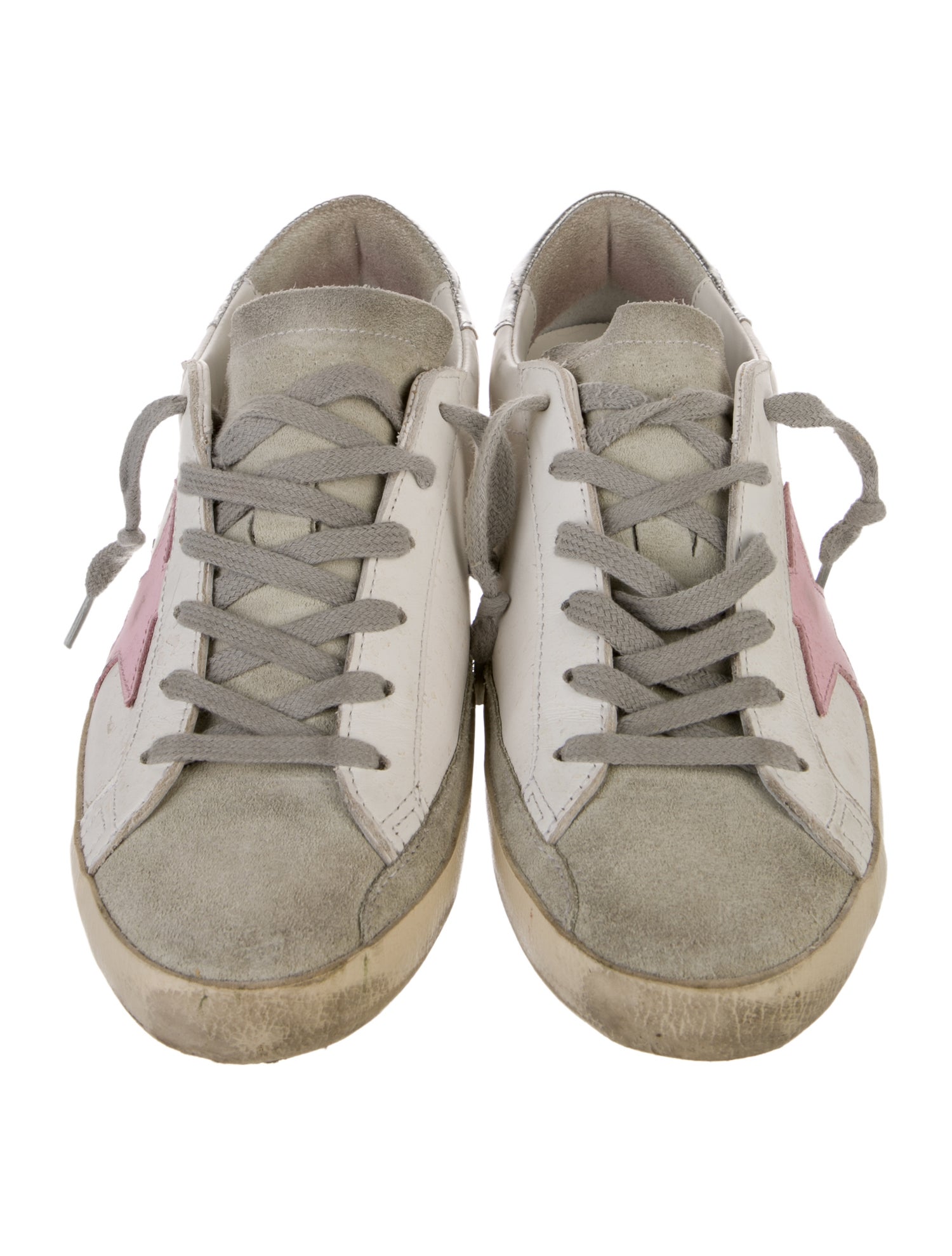 Golden Goose Suede Colorblock Pattern Sneakers