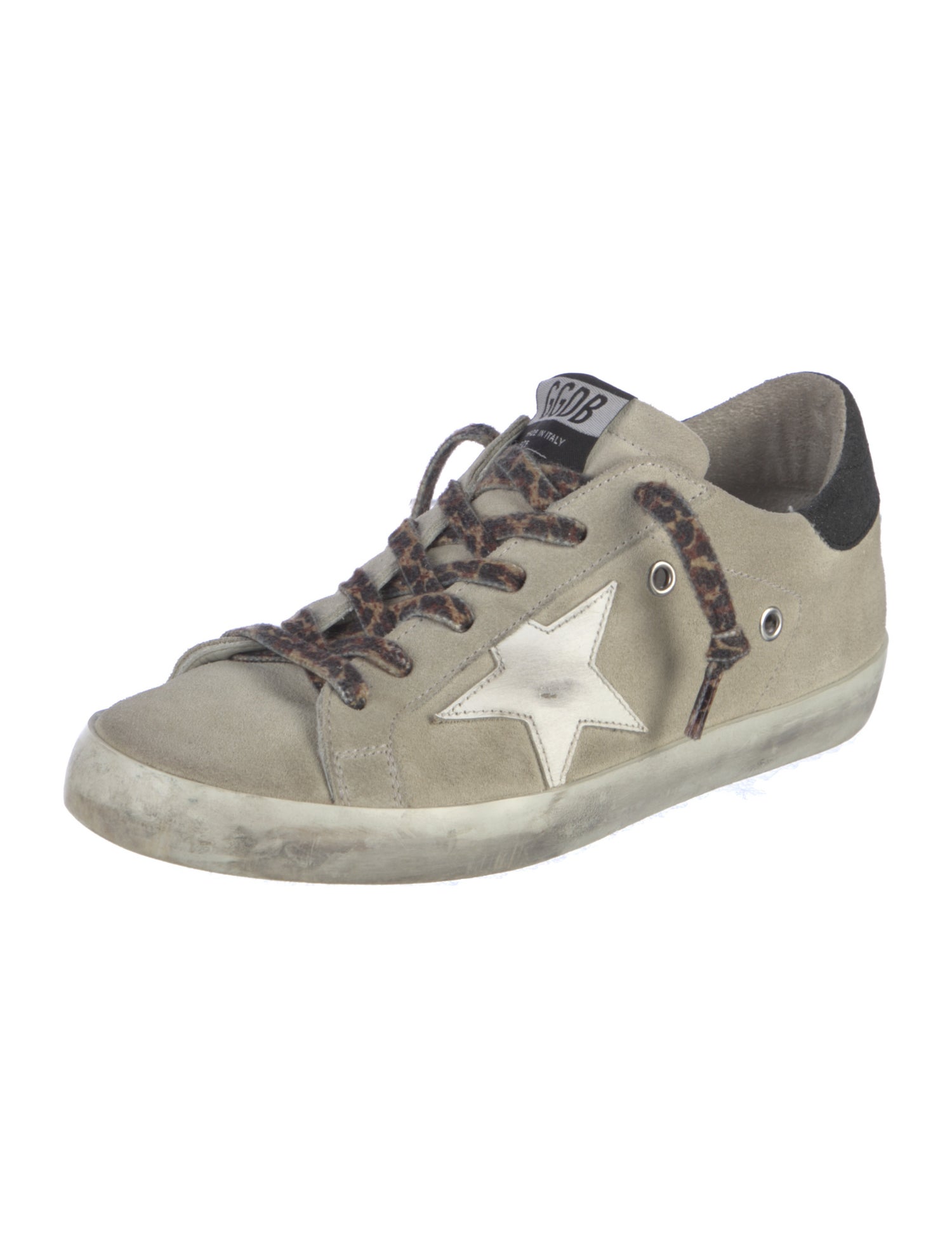 Golden Goose Suede Glitter Accents Sneakers