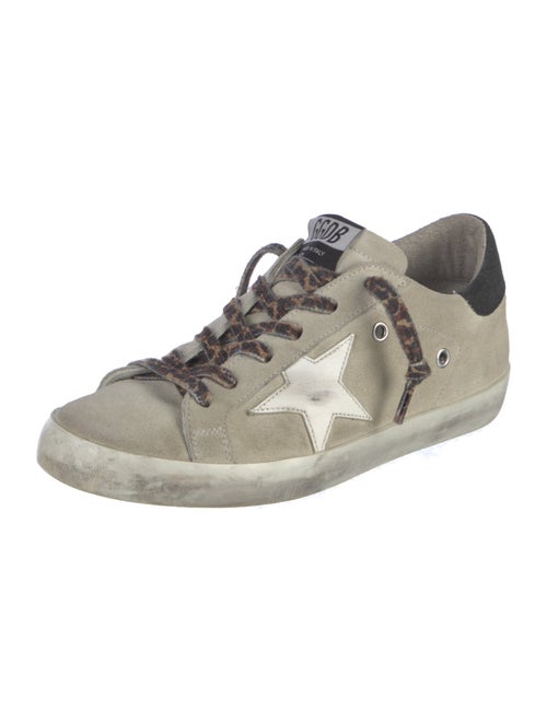 Golden Goose Suede Glitter Accents Sneakers