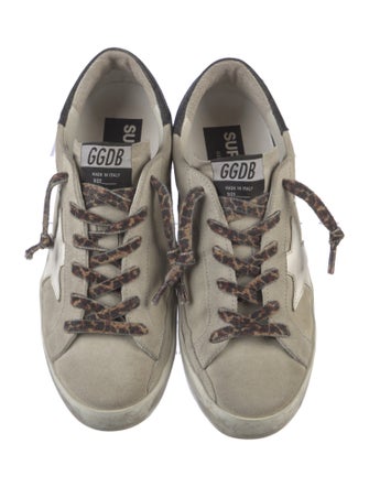 Golden Goose Suede Glitter Accents Sneakers