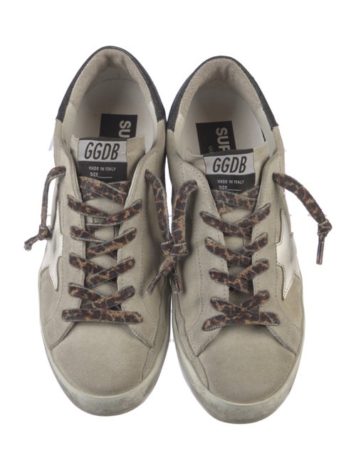 Golden Goose Suede Glitter Accents Sneakers