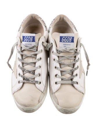 Golden Goose Canvas Colorblock Pattern Sneakers