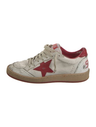 Golden Goose Leather Printed Sneakers