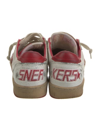 Golden Goose Leather Printed Sneakers