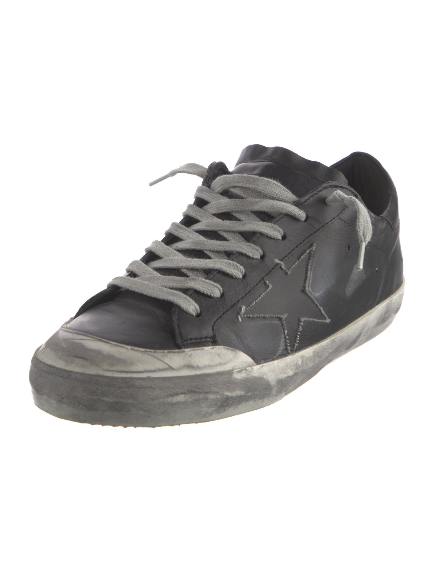 Golden Goose Leather Distressed Accents Sneakers