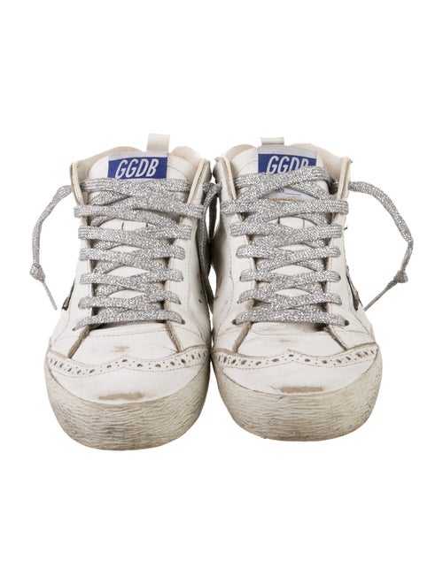 Golden Goose Leather Printed Athletic Sneakers