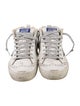 Golden Goose Leather Printed Athletic Sneakers