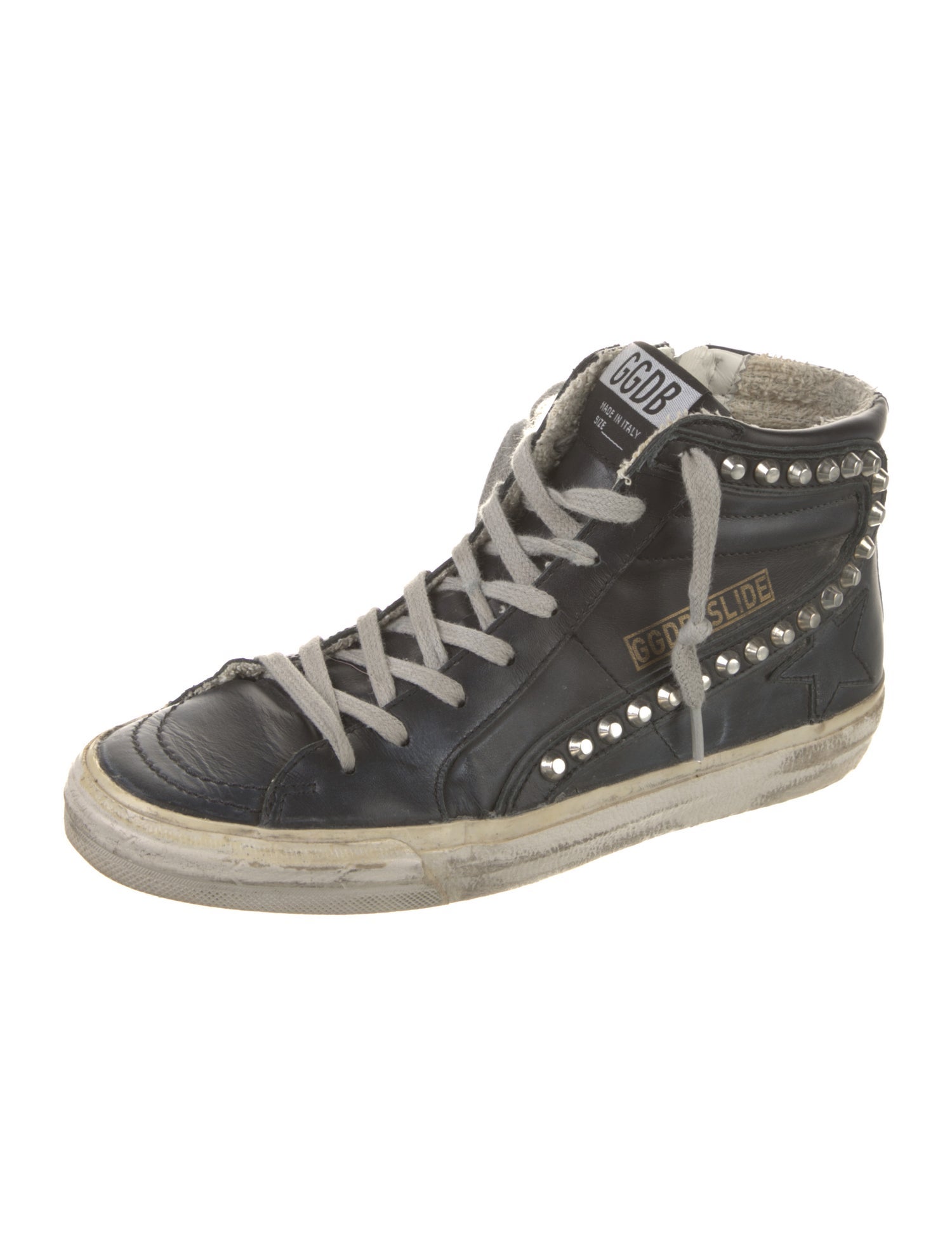 Golden Goose Leather Distressed Accents Sneakers