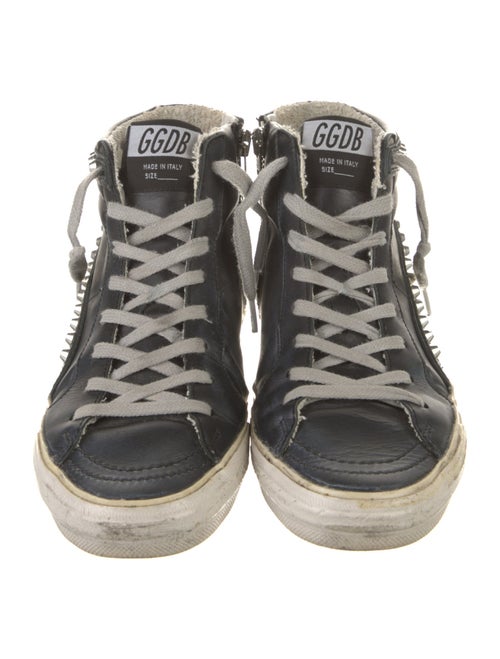 Golden Goose Leather Distressed Accents Sneakers