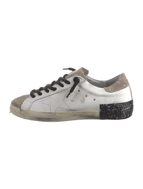 Golden Goose Leather Colorblock Pattern Sneakers