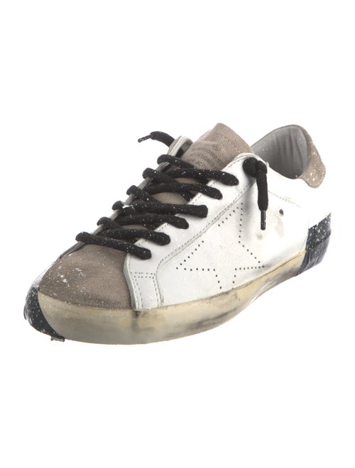 Golden Goose Leather Colorblock Pattern Sneakers