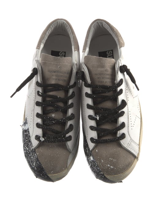 Golden Goose Leather Colorblock Pattern Sneakers