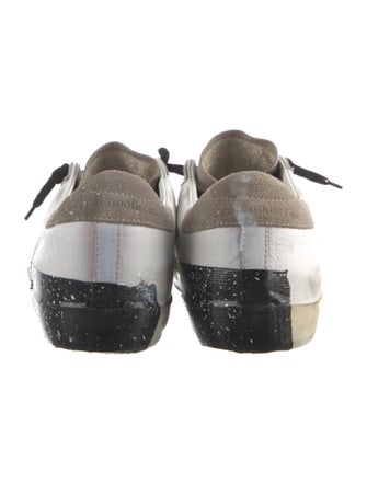 Golden Goose Leather Colorblock Pattern Sneakers