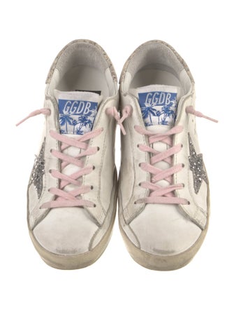 Golden Goose Leather Printed Sneakers