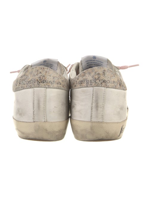 Golden Goose Leather Printed Sneakers
