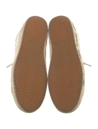 Golden Goose Leather Printed Sneakers