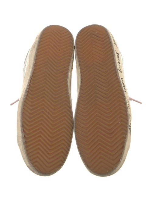 Golden Goose Leather Printed Sneakers