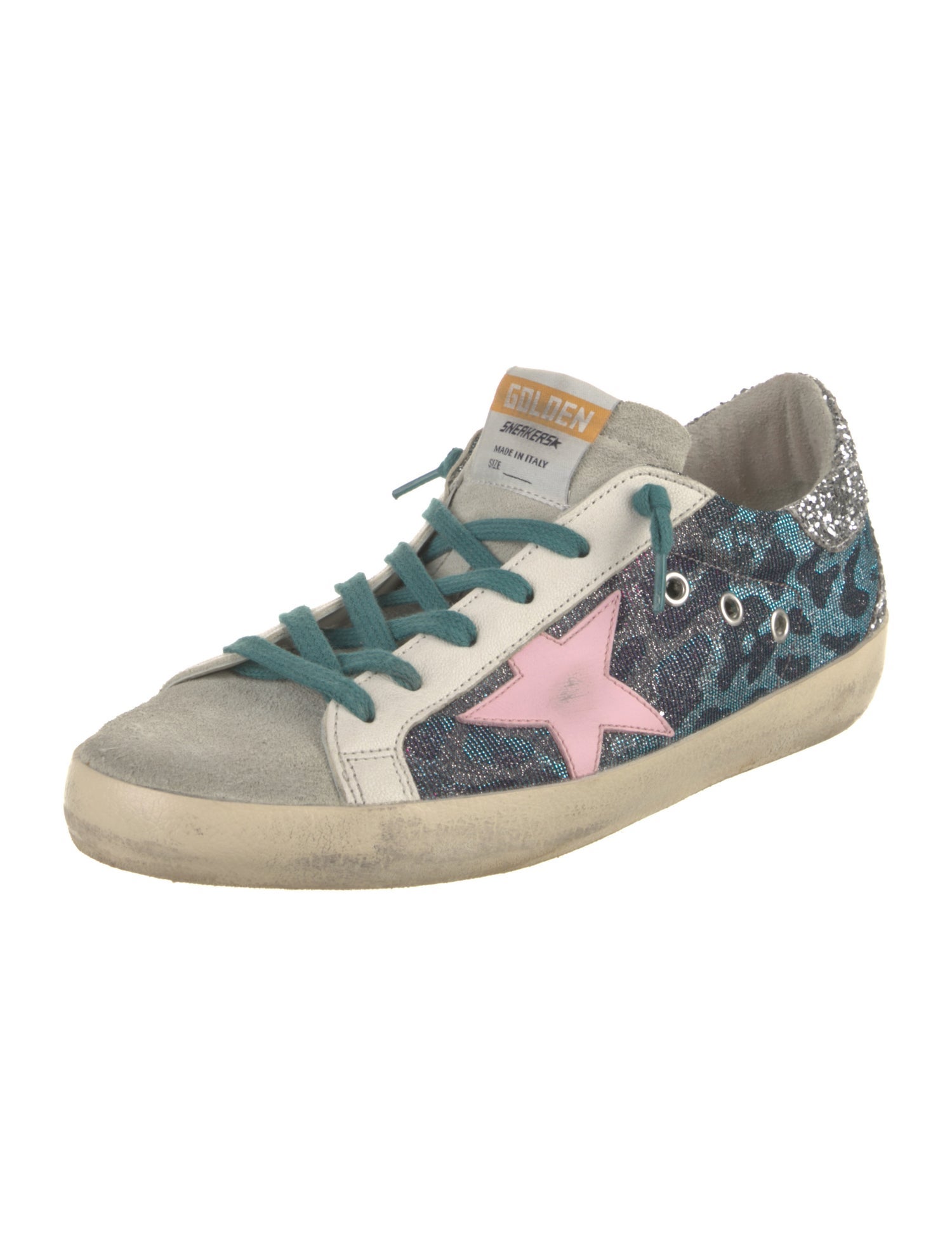 Golden Goose Glitter Printed Sneakers