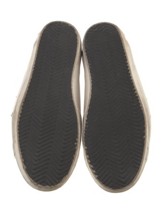 Golden Goose Leather Glitter Accents Sneakers