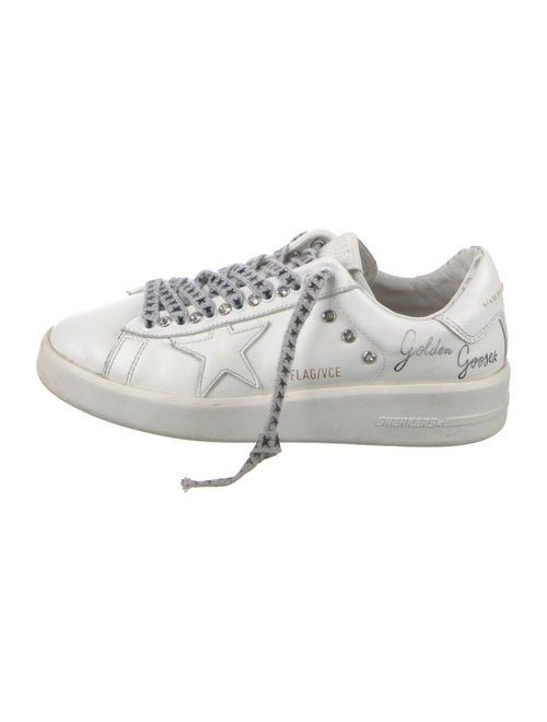 Golden Goose Leather Crystal Embellishments Sneakers