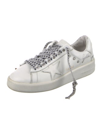 Golden Goose Leather Crystal Embellishments Sneakers