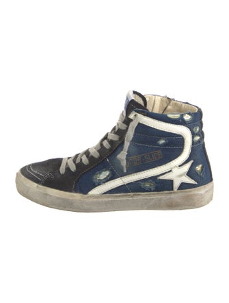 Golden Goose Denim Printed Sneakers