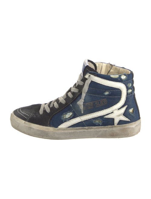 Golden Goose Denim Printed Sneakers