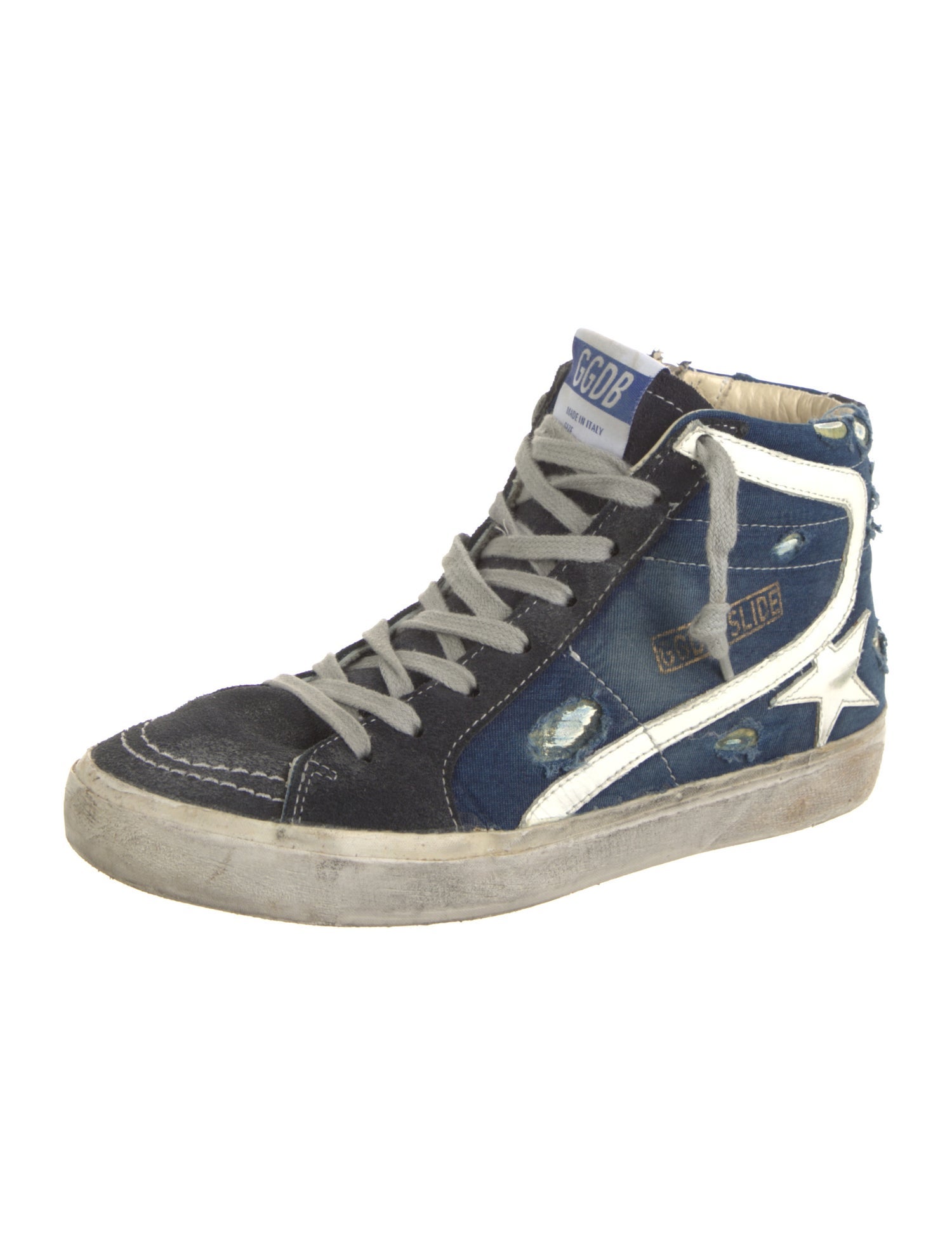 Golden Goose Denim Printed Sneakers