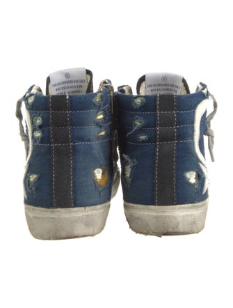 Golden Goose Denim Printed Sneakers