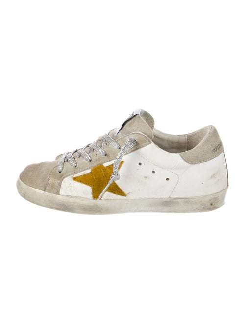 Golden Goose Leather Colorblock Pattern Sneakers