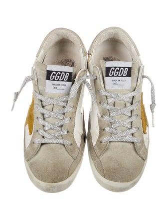 Golden Goose Leather Colorblock Pattern Sneakers