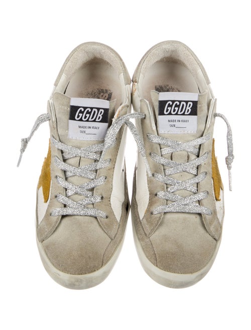 Golden Goose Leather Colorblock Pattern Sneakers